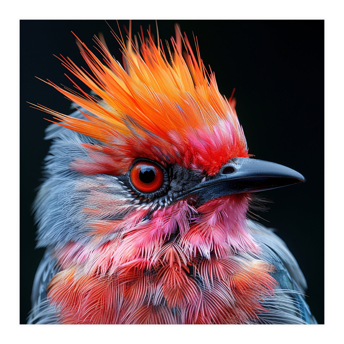 Close Up Of Exotic Bird With Vibrant Plumage (Print Only)