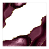 Burgundy & Gold Agate Texture 22  (Print Only)