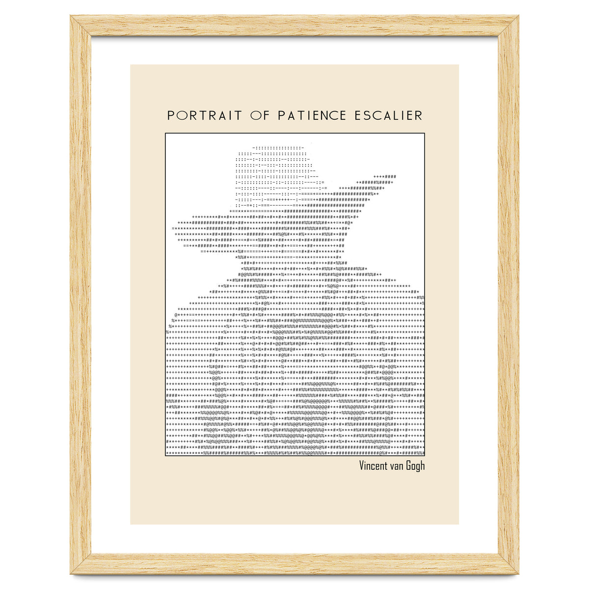 Portrait of Patience Escalier (1888) - Vincent van Gogh(ascii art)