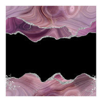 Mauve & Silver Agate Texture 03  (Print Only)