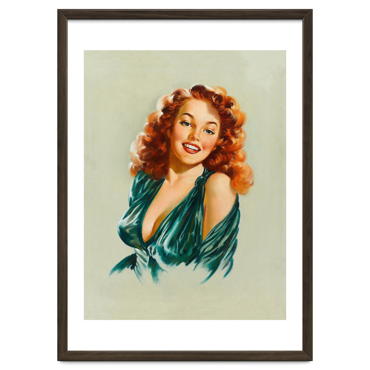 Portrait Of A Redhead Pinup Woman