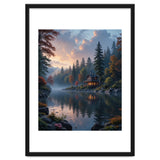 Serene Lakeside Retreat in Autumn Forest thumbnail