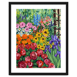 Vibrant Summer Cottage Garden Oil Painting thumbnail