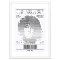 Receipt Art Jim Morrison