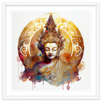 Golden Halo Buddha Portrait