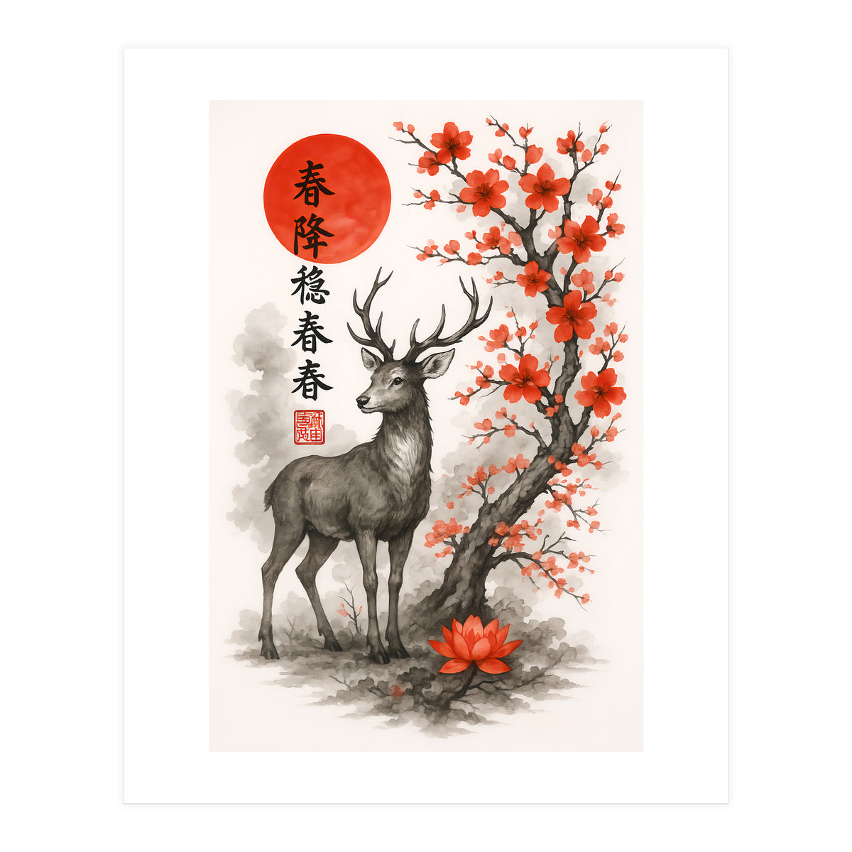 Deer Japanese (Print Only)