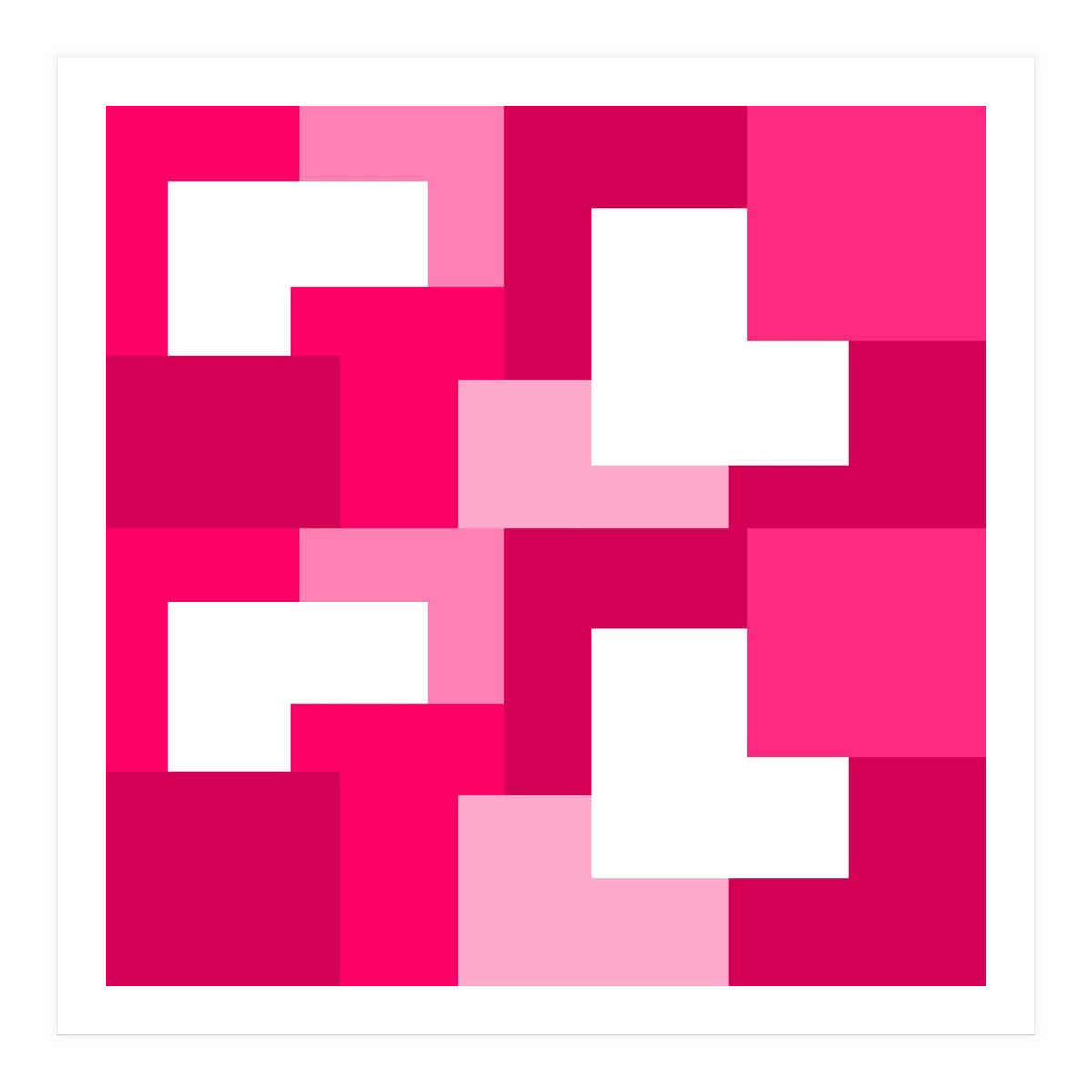 Pink Abstract Square Tiles (Print Only)