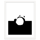 Find Your Feet, Panda Abstract Monochromatic Black & White, Wildlife Animals Cute Eclectic Bohemian Pets thumbnail