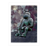 Sitting Sluggy (Lwuba 049 Meku Sitting Watercolor) (Print Only)