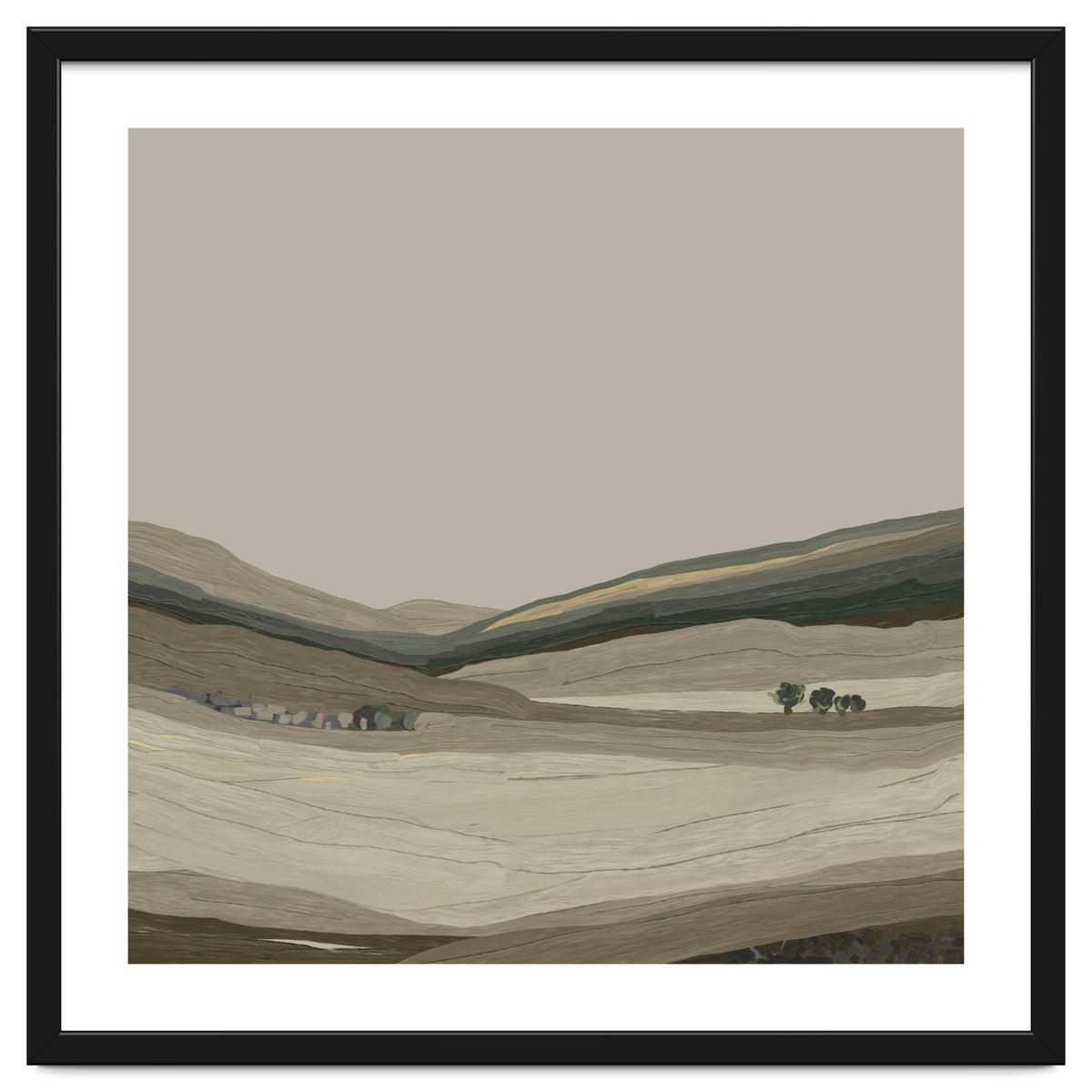 Muted Landscape oil painting