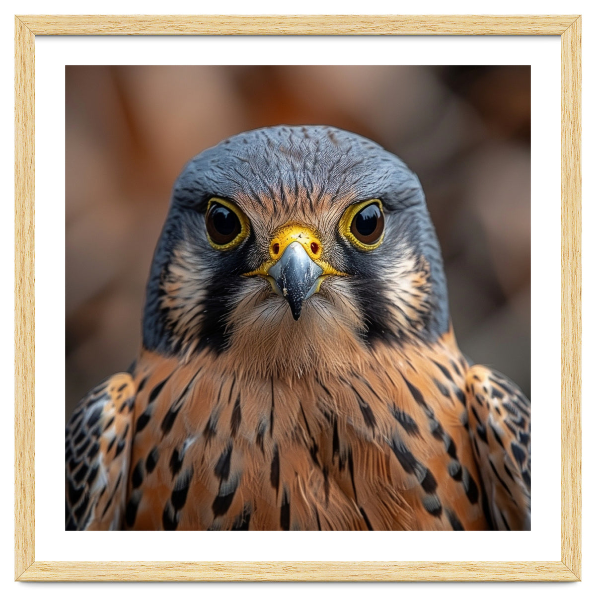 Close Up Kestrel Falcon Bird Portrait Majestic