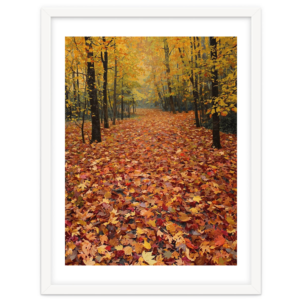 Ethereal Autumn Forest Path