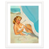 Pinup Sexy Blonde On The Beach thumbnail