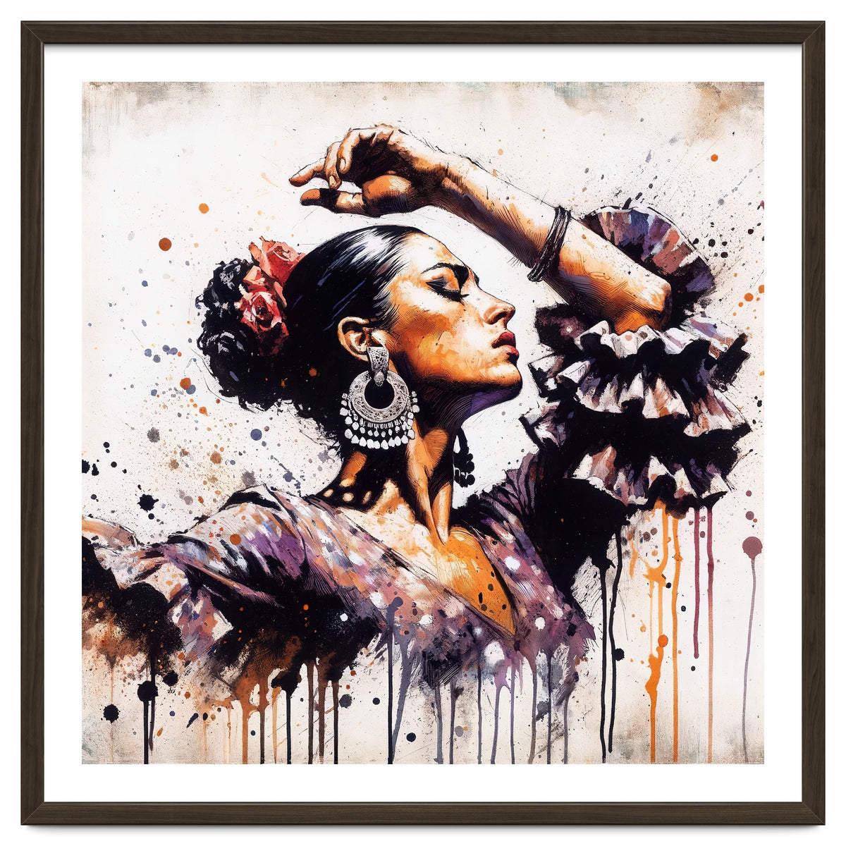 Watercolor Flamenco Dancer #1