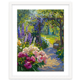 Serene Summer Garden Path Oil Painting thumbnail