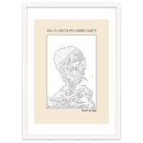 Skull Of A Skeleton With A Burning Cigarette Vincent Van Gogh Ascii Art thumbnail