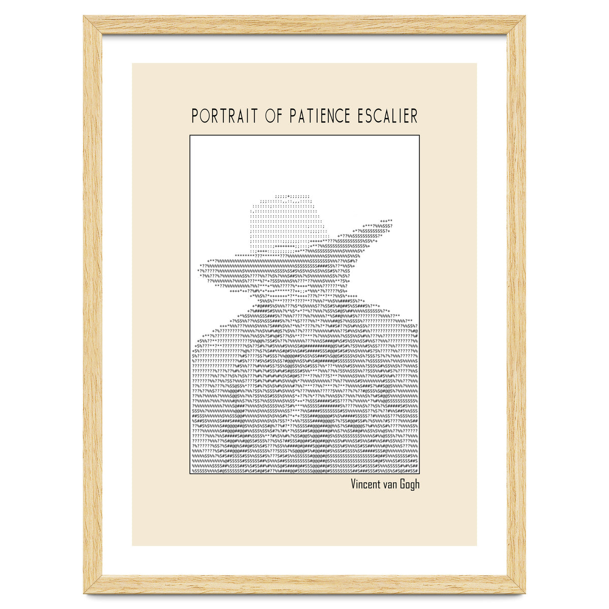 Portrait Of Patience Escalier Vincent Van Gogh Ascii Art