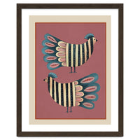Striped Bird Pair I