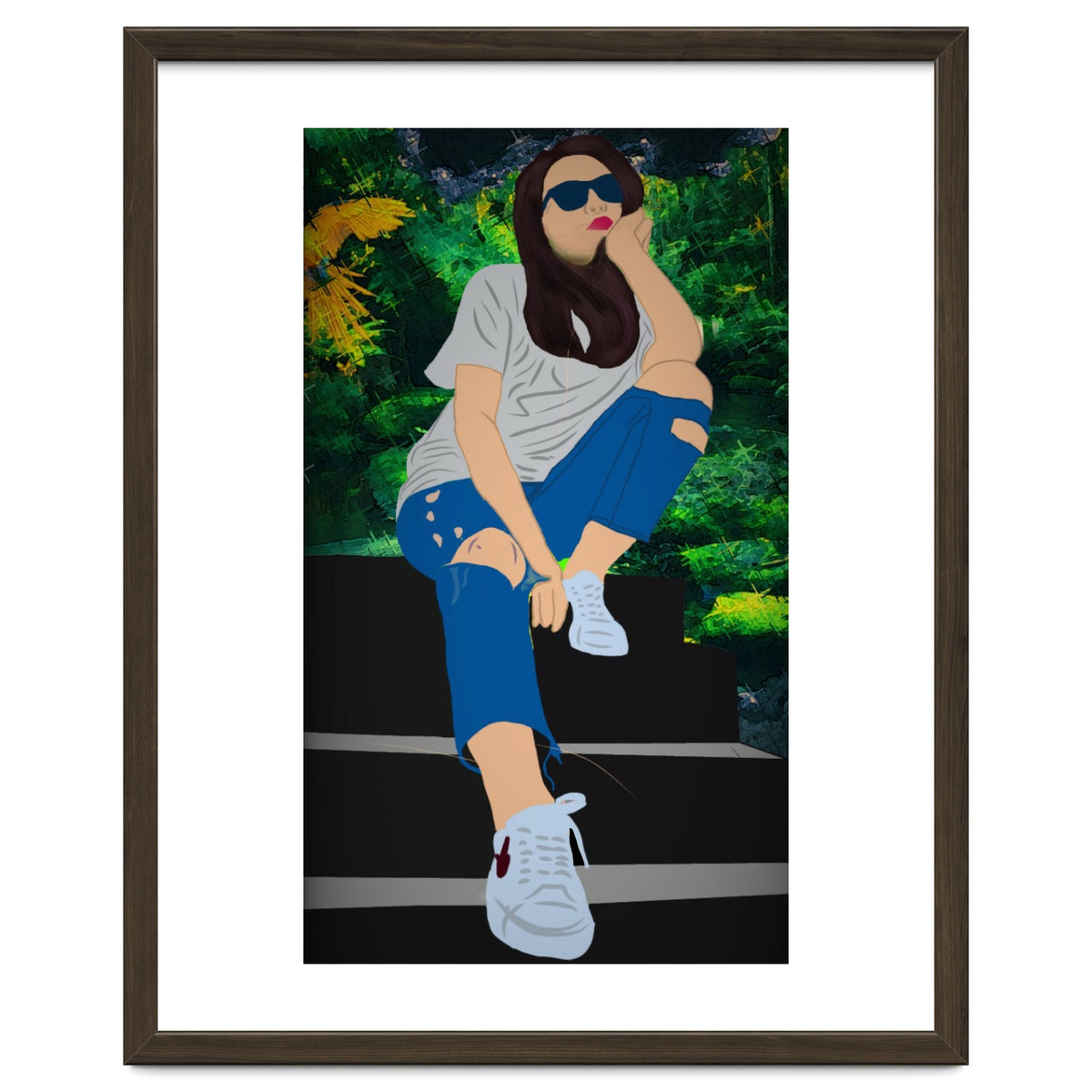 A Girl Sitting On A Step