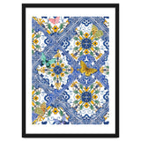 Sicilian Italian Tiles Butterflies And Flowers thumbnail