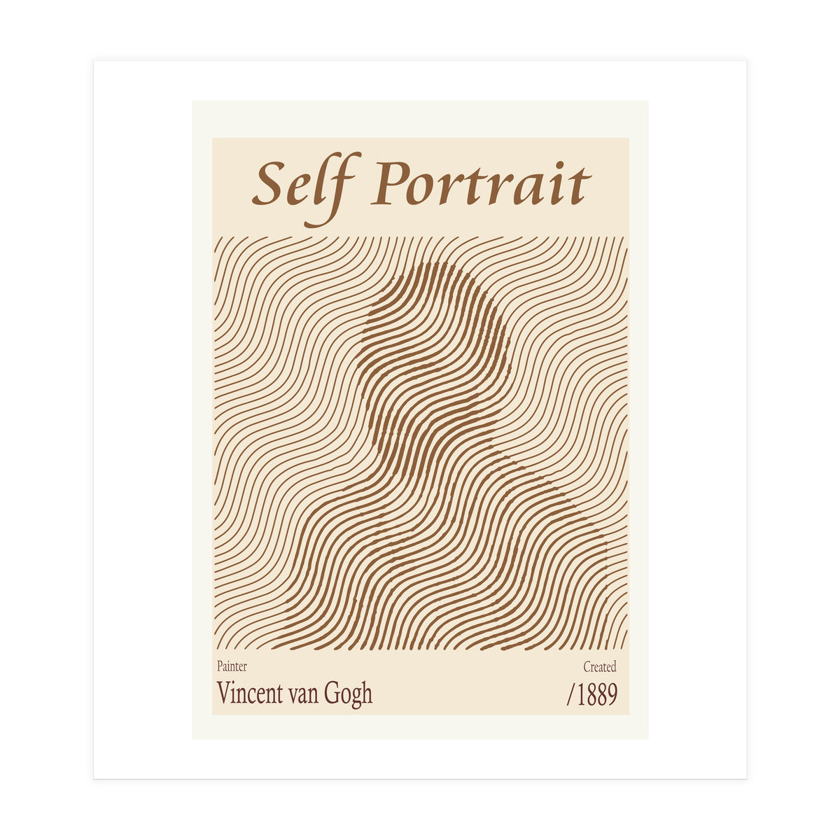 Self Portrait Vincent Van Gogh (1889) (Print Only)