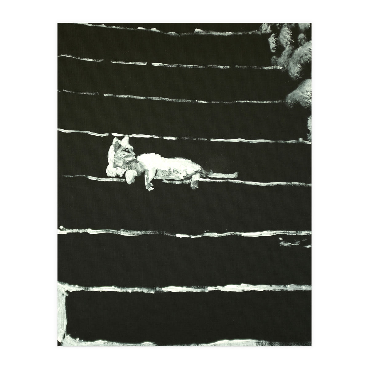 Cat On Stairs (Print Only)