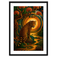 Leopard in Retro Contemporary Aesthetics