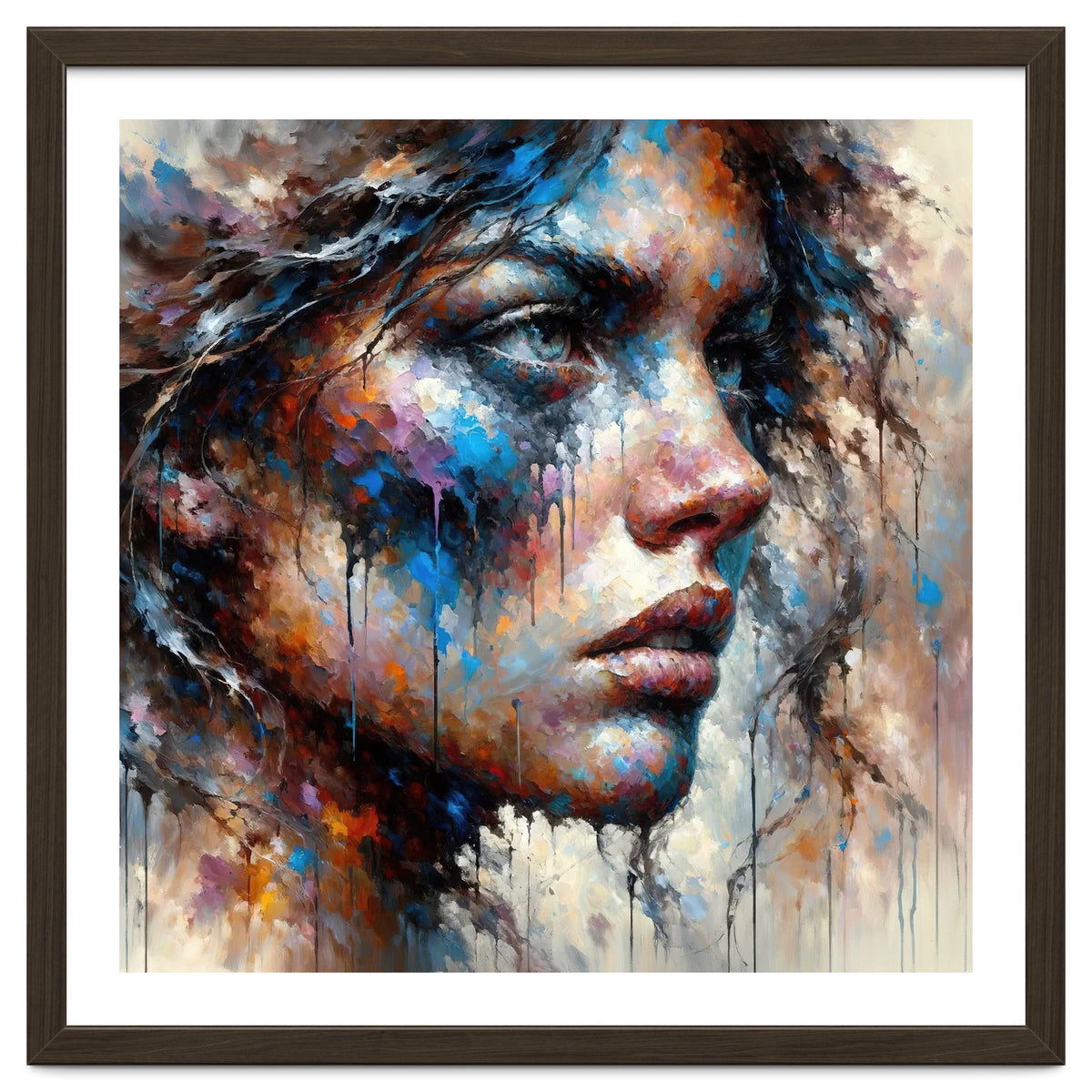 Intense Abstract Side Portrait