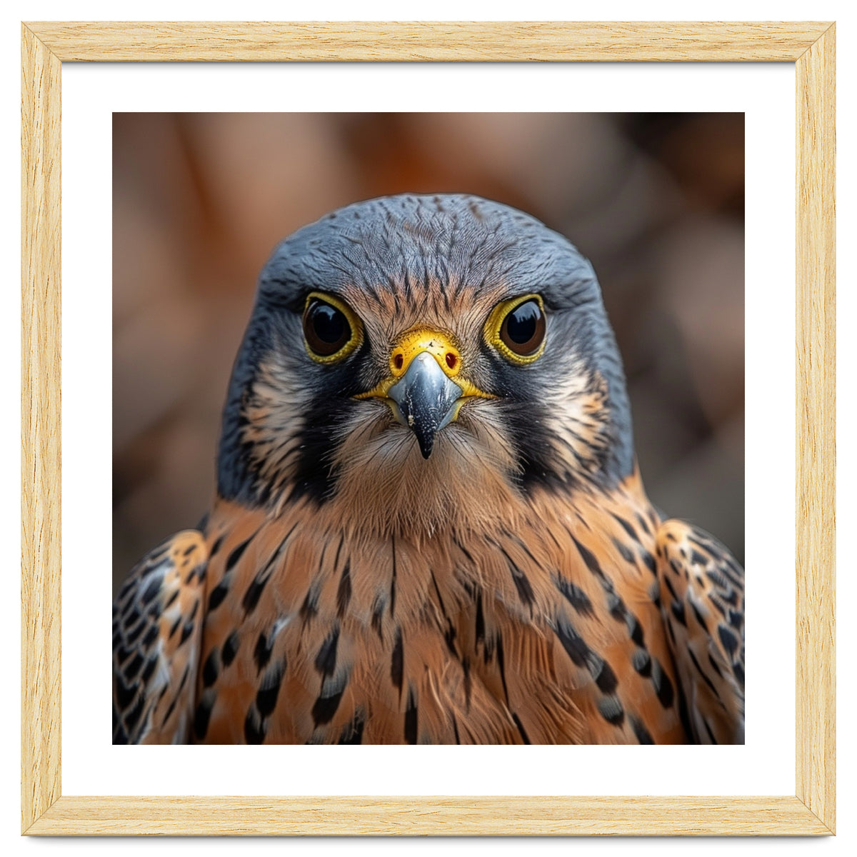 Close Up Kestrel Falcon Bird Portrait Majestic