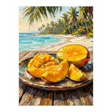 Tropical Mango Beach Oil Painting  (Print Only) thumbnail