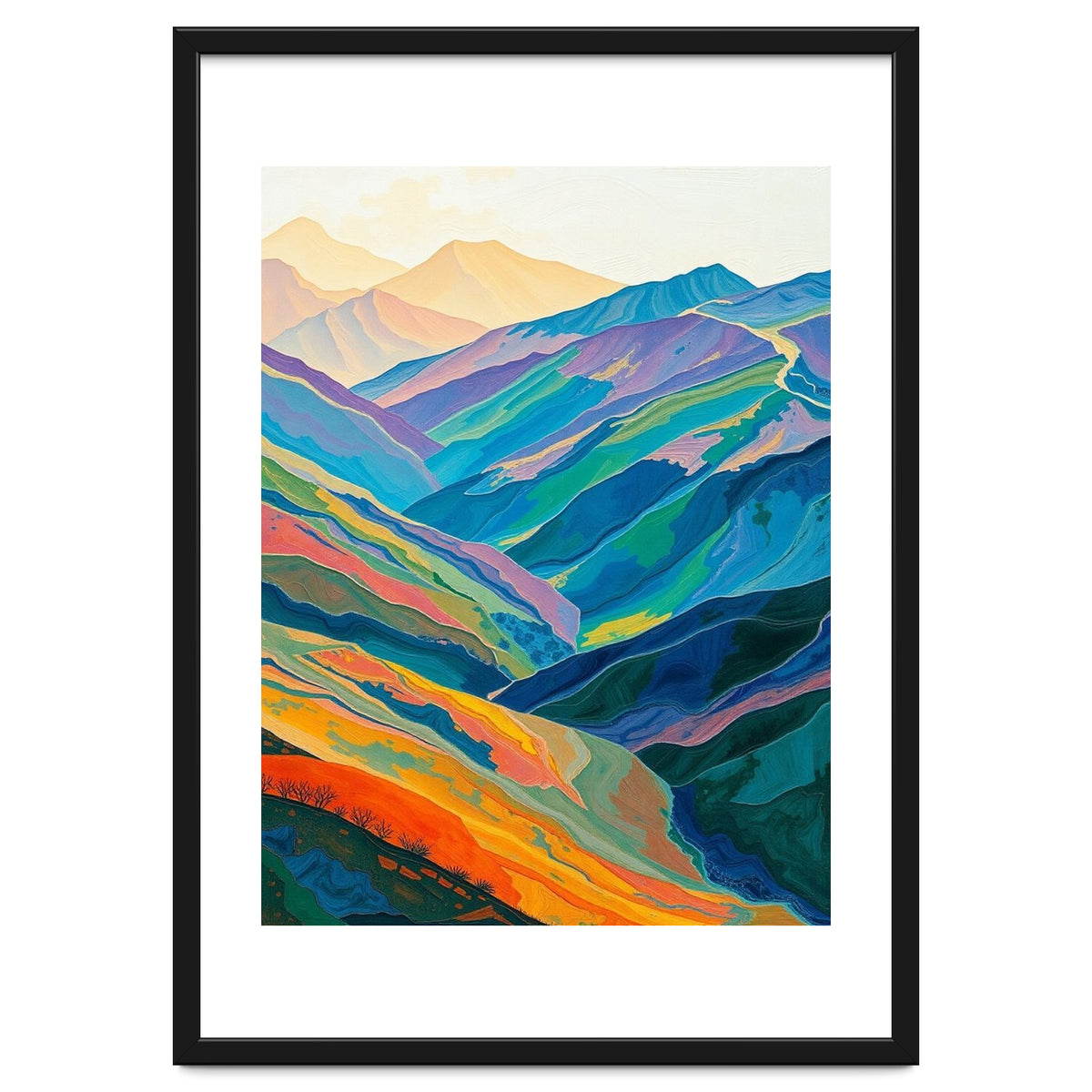 Abstract Mountain Landscape