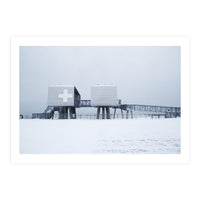 First aid house in the winter seascape (Print Only)