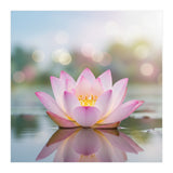 Ethereal Lotus Bloom: Serene Botanical Reflection (Print Only) thumbnail