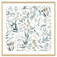 Eucalyptus Leaves Botanical Pattern