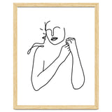 Eternally Connected, Abstract Line Art Love, Sketch Drawing Minimal, Eclectic Human Couple Connection Minimalism Concept thumbnail