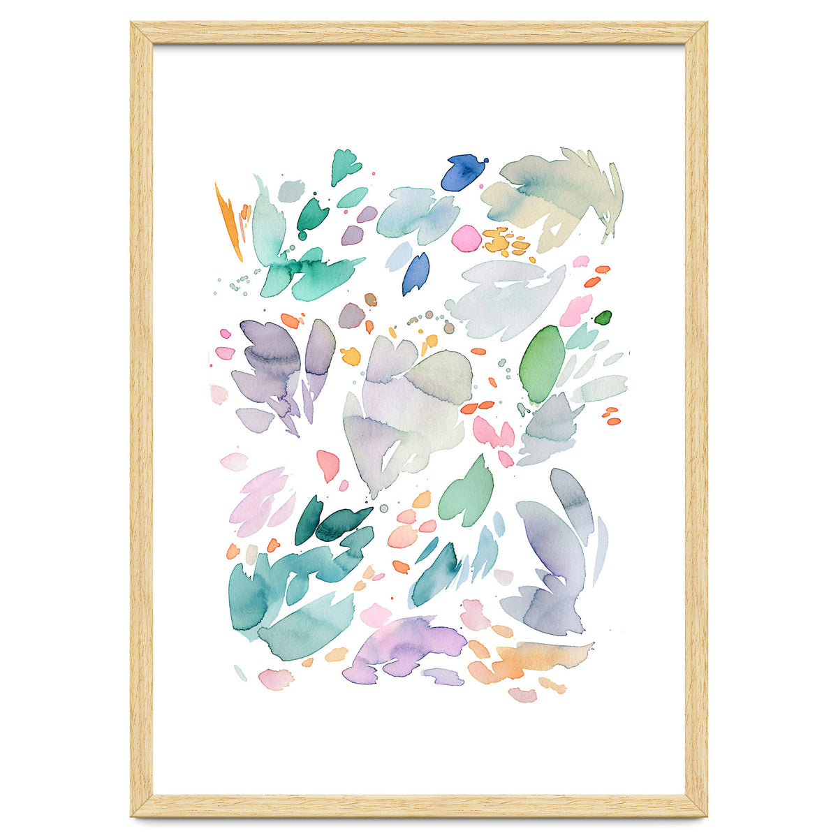 Abstract Watercolor Summer Flowers II