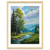 Serene Mountain River Landscape Oil Painting thumbnail
