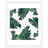 Banana Leaf Watercolor Painting, Tropical Nature Botanical Palm Illustration Bohemian Minimal Luxe thumbnail