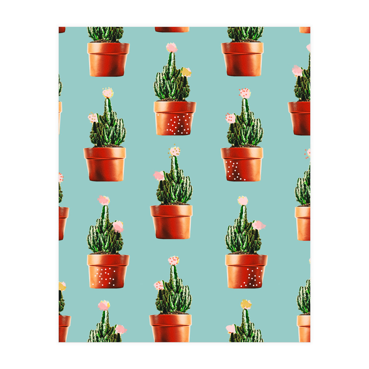 Cactus in Copper Pots #society6 #decor #buyart (Print Only)