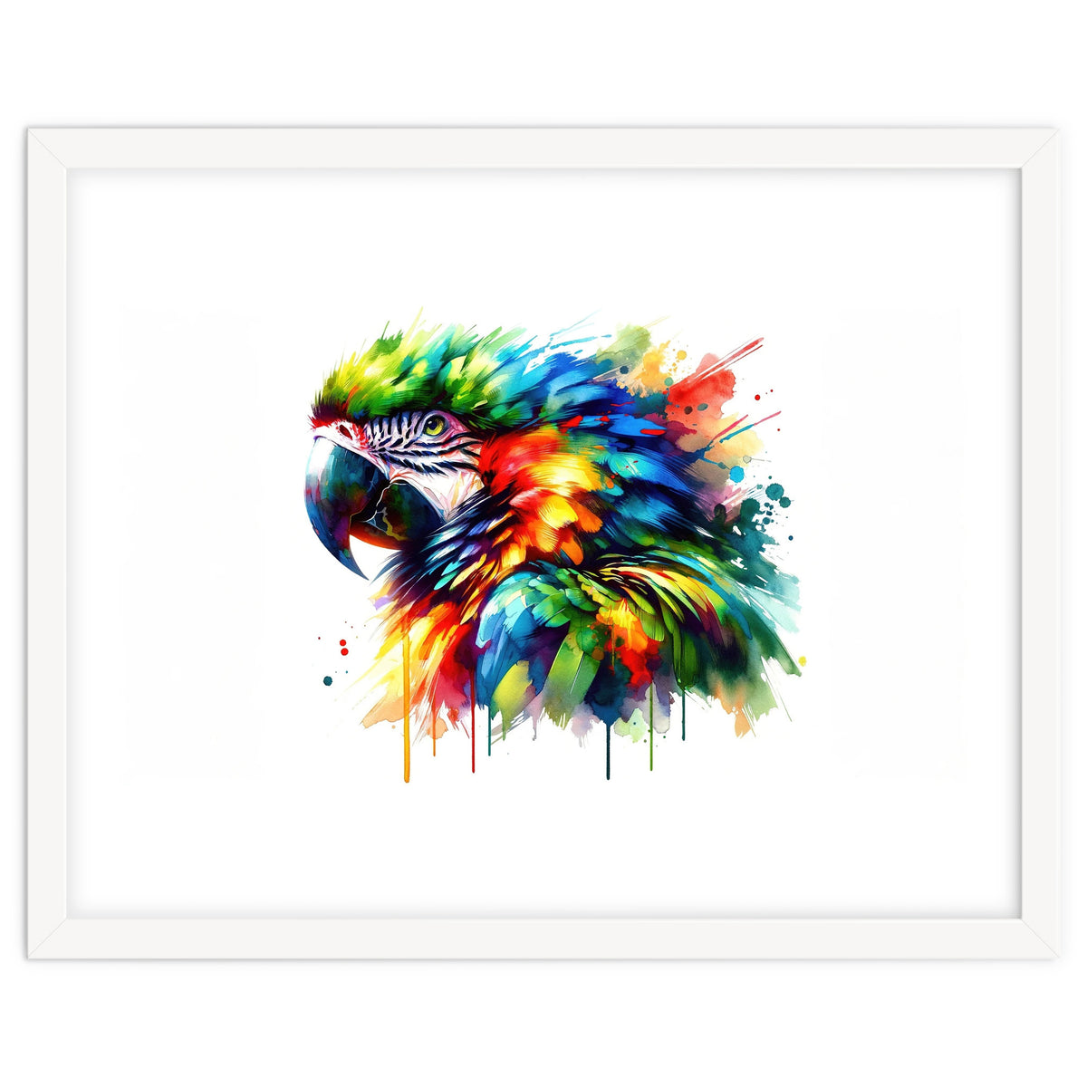 Vibrant Tropical Parrot Portrait