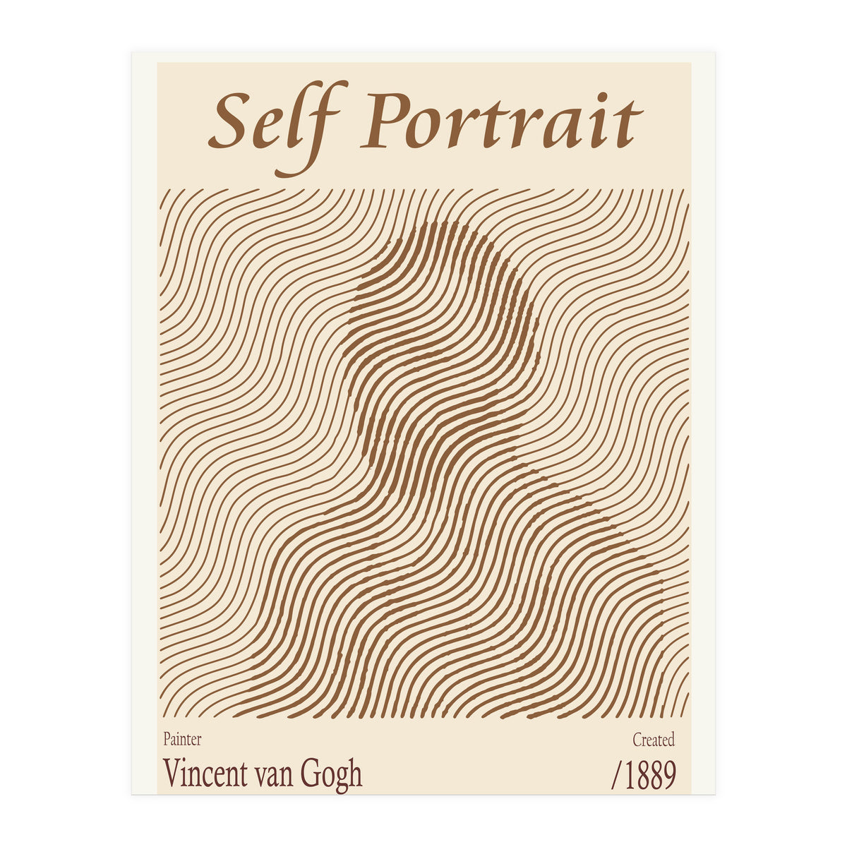 Self Portrait Vincent Van Gogh (1889) (Print Only)