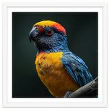 Close Up Colorful Parrot Perched On A Branch thumbnail