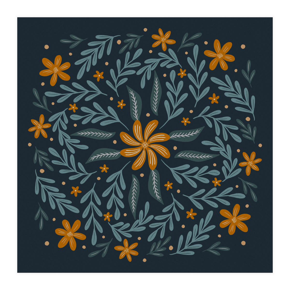 Circular Flowers 1  (Print Only)