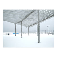 Sunshade site in the winter beach (Print Only)