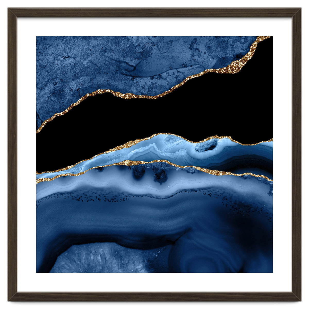 Navy & Gold Agate Texture 13