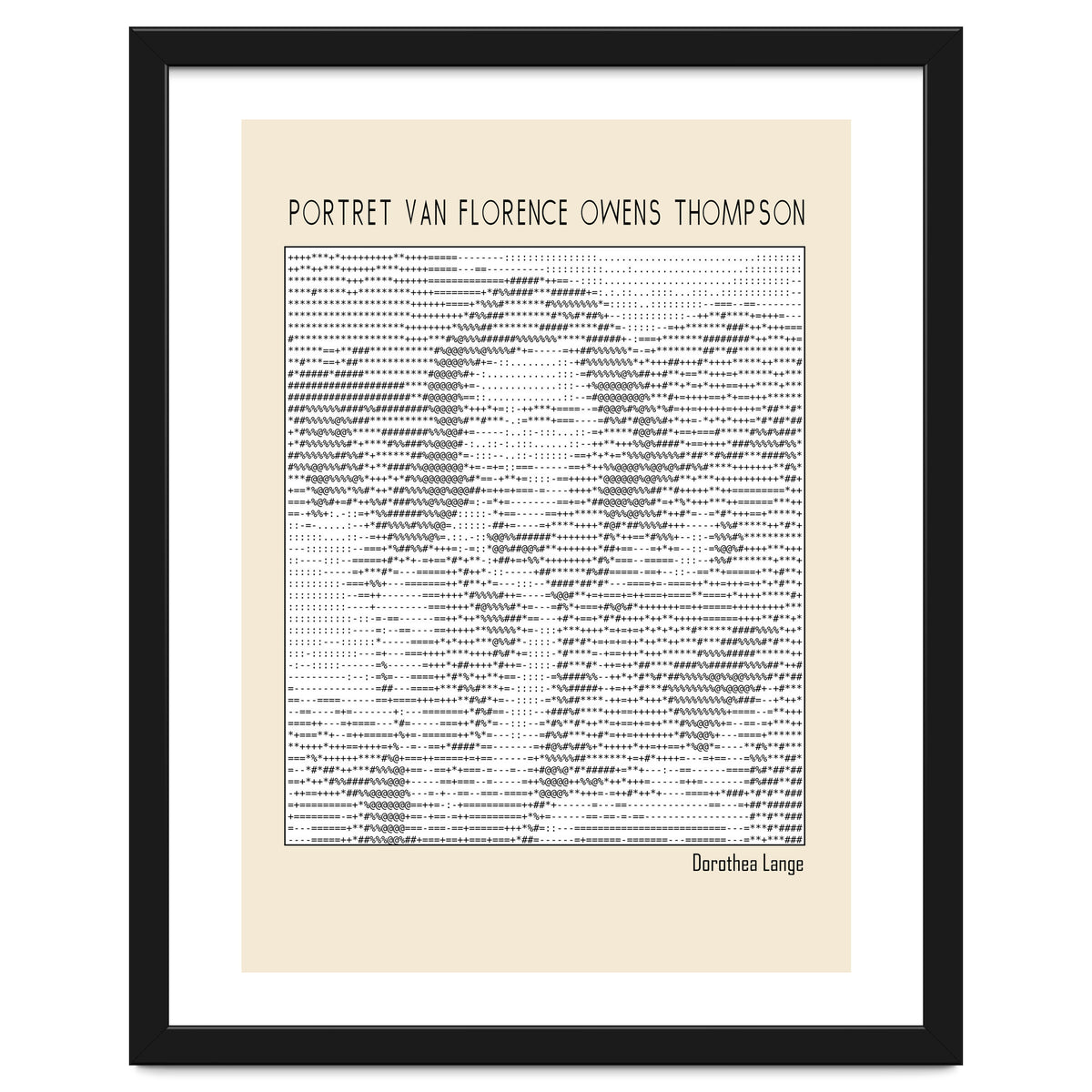 Portret Van Florence Owens Thompson (ascii Art)