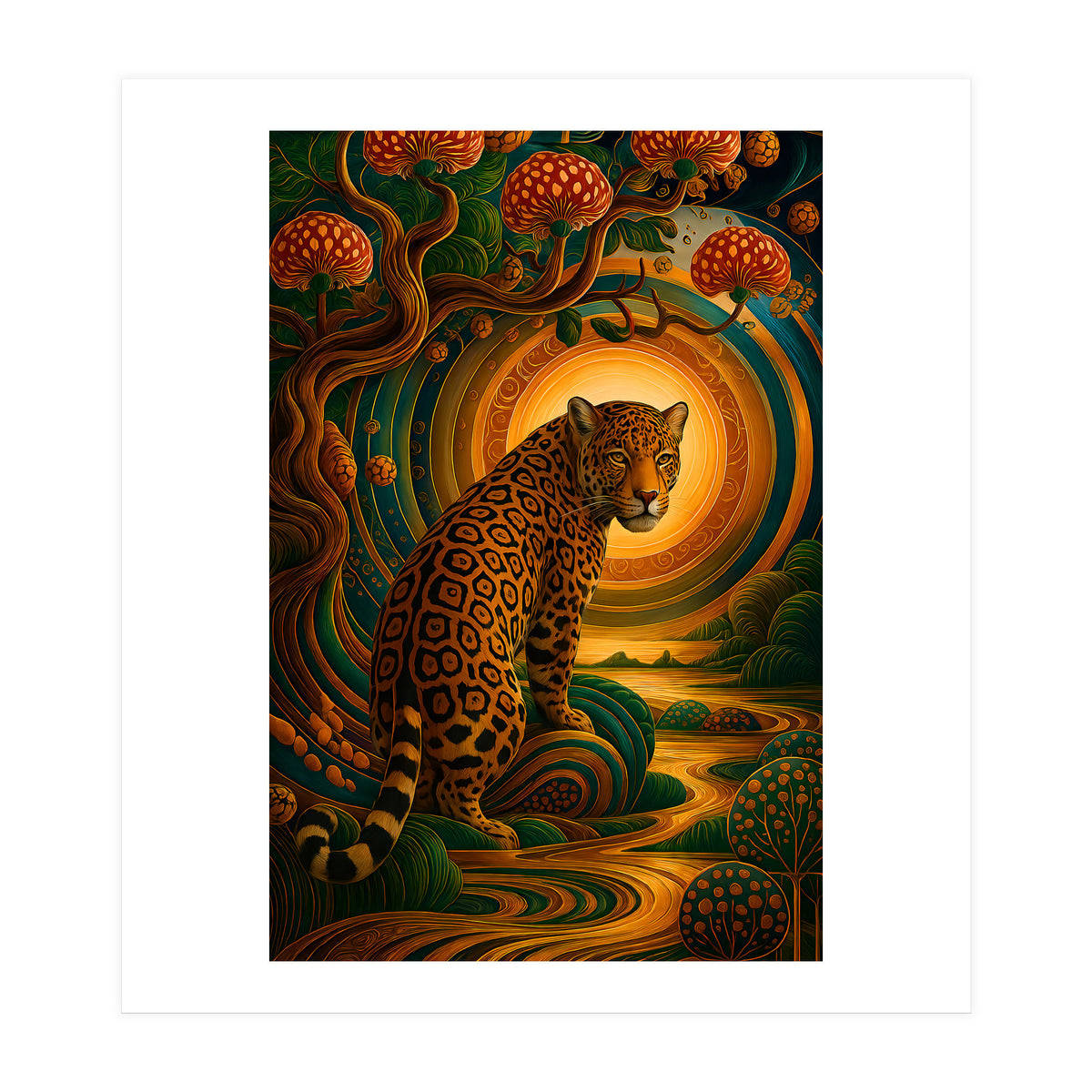 Leopard in Retro Contemporary Aesthetics (Print Only)