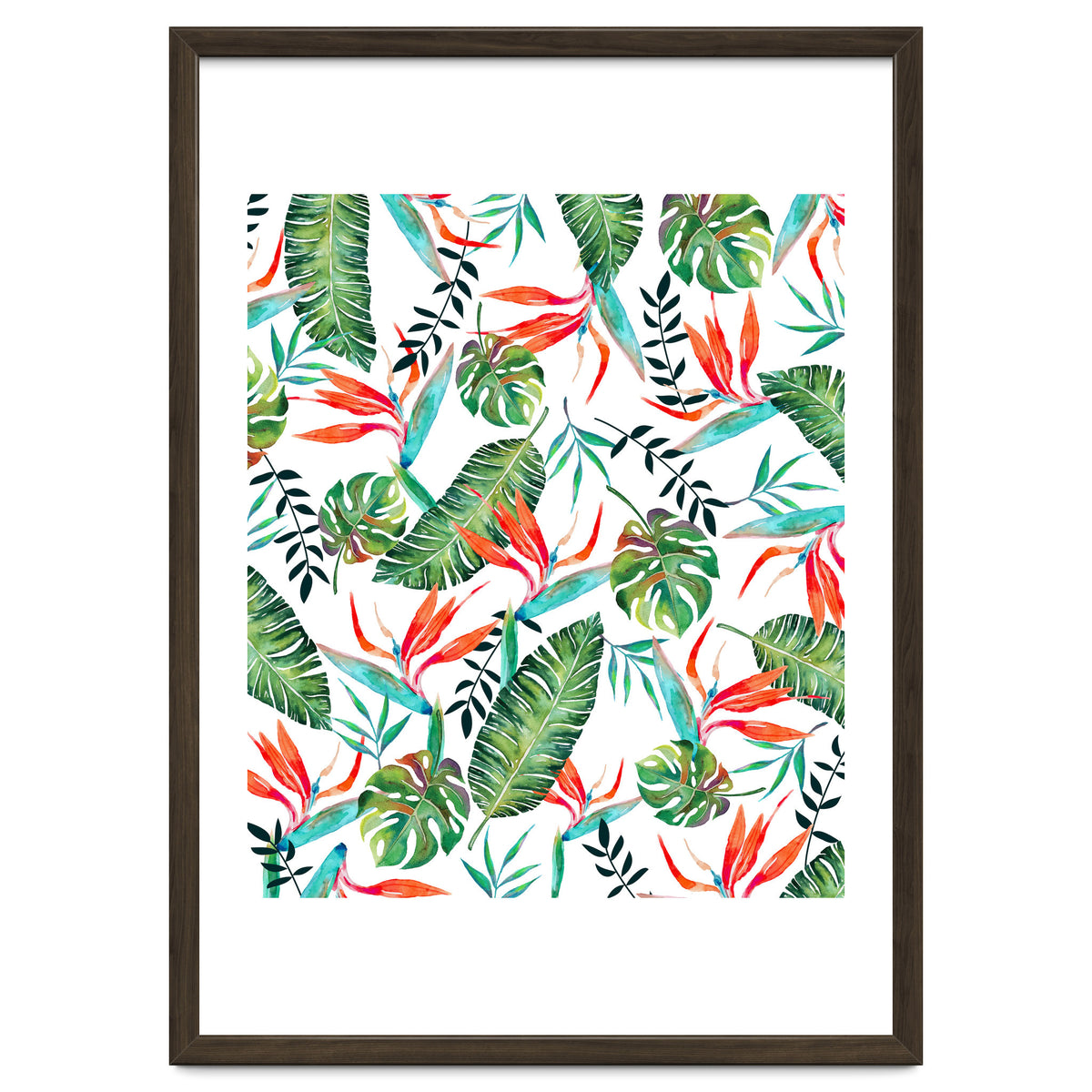 A New Paradise #Bird of paradise painted tropical art & pattern
