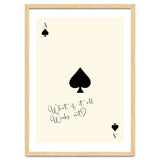 Ace of Spades Motivational Card Print, What If It All Works Out Poster thumbnail