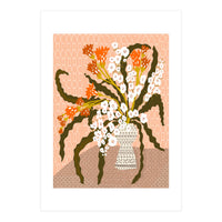 Floral Contemporary Still Life Peach Fuzz (Print Only)